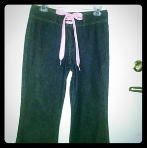 Vintage unionbay lace-up front jeans